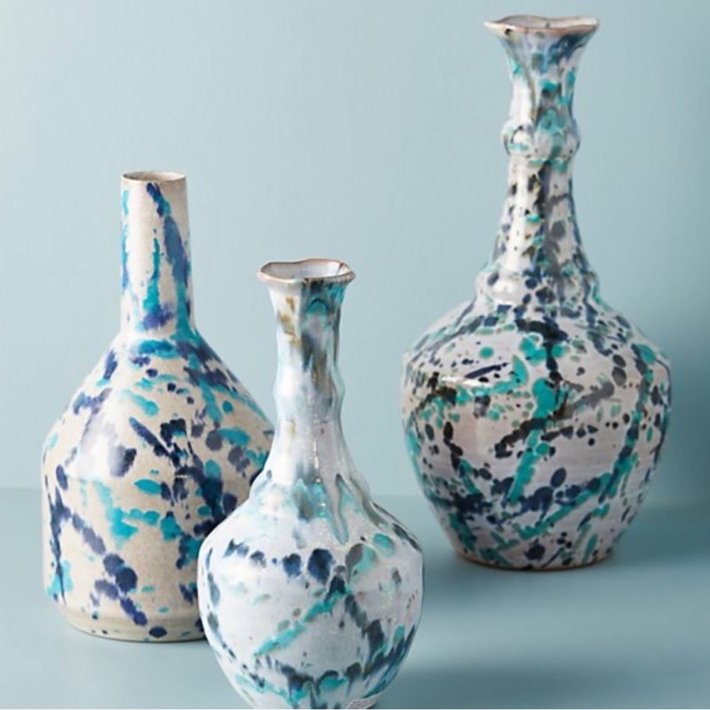 Anthropologie Large Splatter Vase